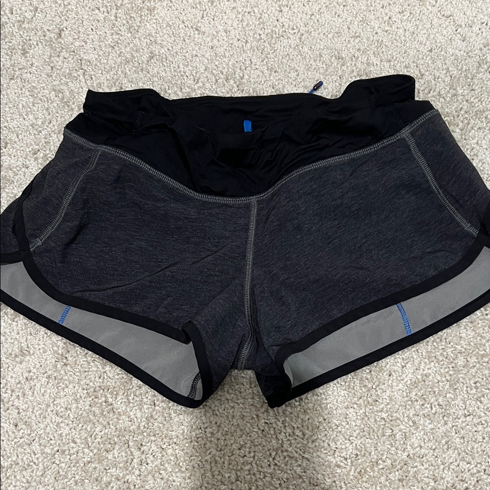 LULULEMON Black and Gray Athletic Shorts